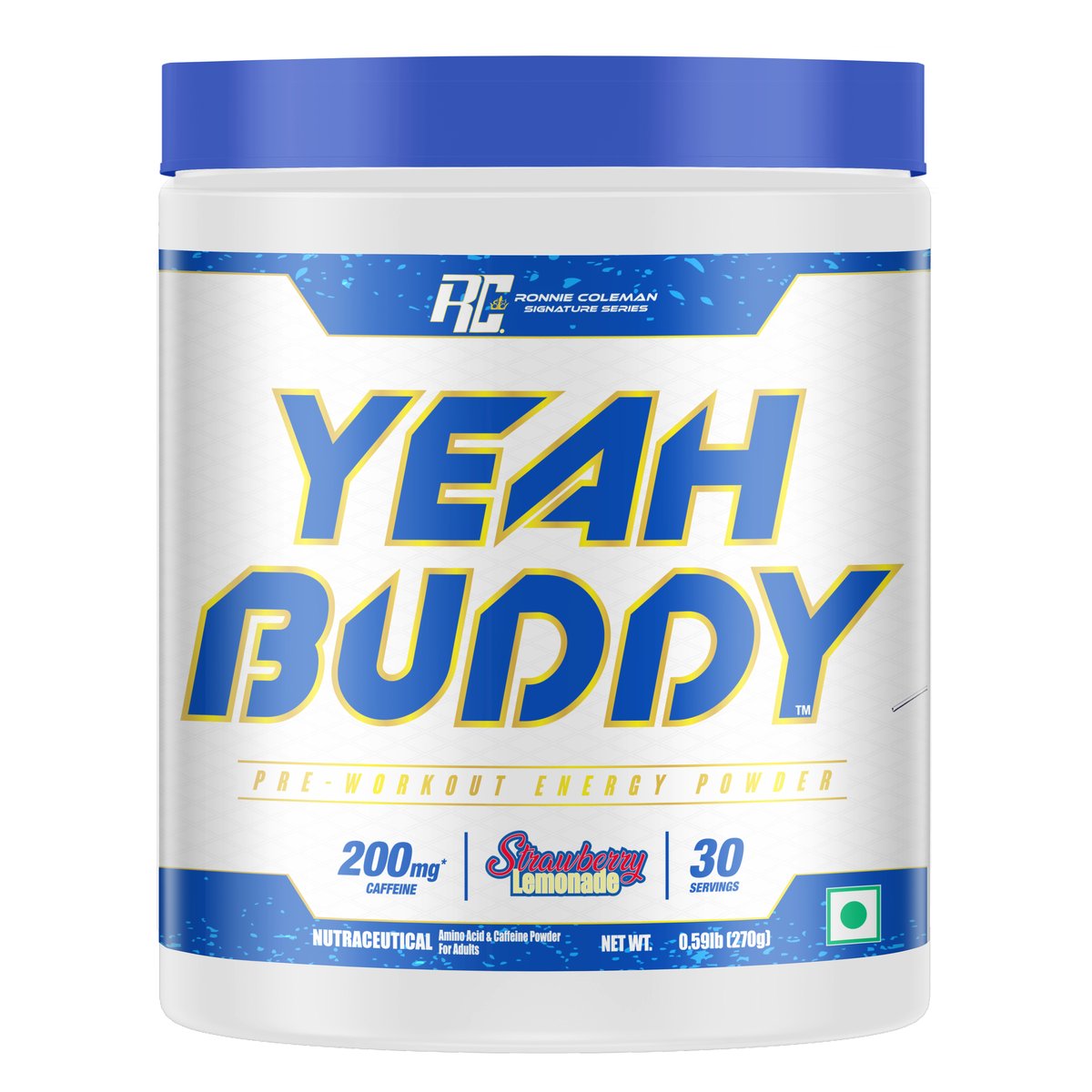 Ronnie Coleman Signature Series Yeah Buddy Pre-Workout, Strawberry Lemonade, 270g